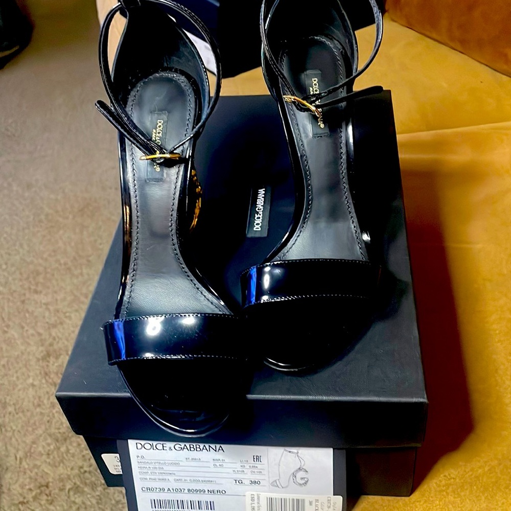 Dolce & Gabanna black and gold hardware size 8